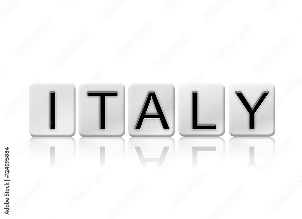 Italy Isolated Tiled Letters Concept and Theme Italy Isolated Tiled Letters Concept and Theme