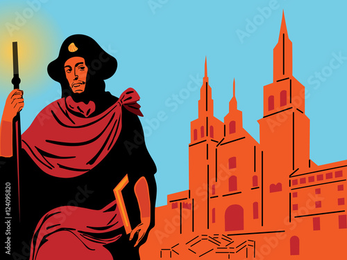 Santiago and the cathedral in Santiago de Compostela 