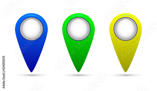 Free Download Colored mark on a map vector illustration - GFXLoad