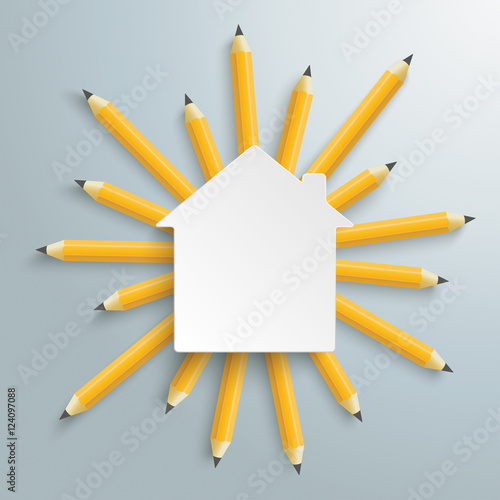 Pencils Sun House Building