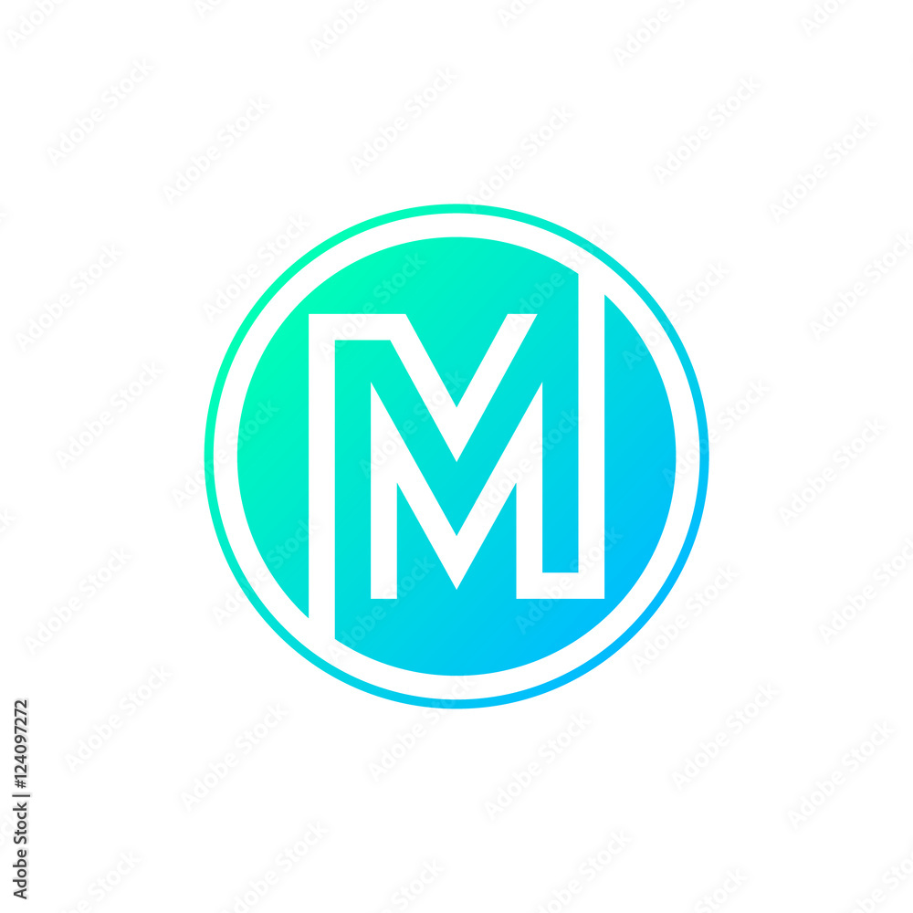 Letter M logo,Circle shape symbol,Digital,Technology,Media Letter M logo,Circle shape symbol,Digital,Technology,Media