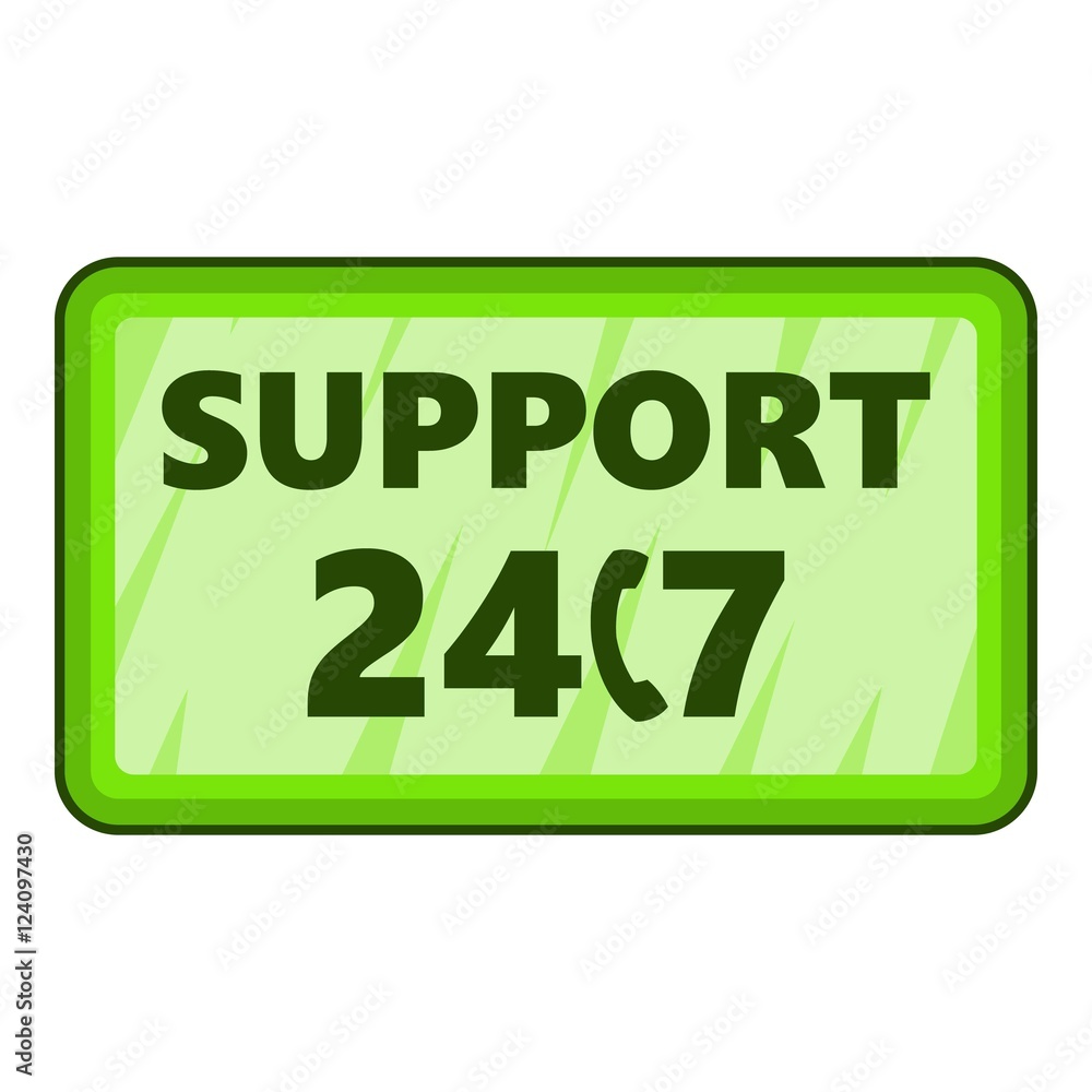 All day support icon. Cartoon illustration of all day support vector icon for web All day support icon. Cartoon illustration of all day support vector icon for web