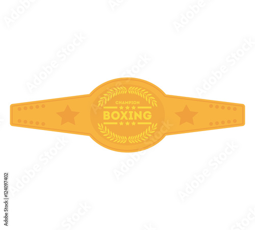 boxing championship belt isolated icon vector illustration design