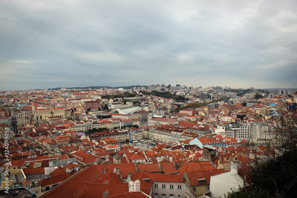 Panorama of City of Lisbon and Tejo River, Portugal