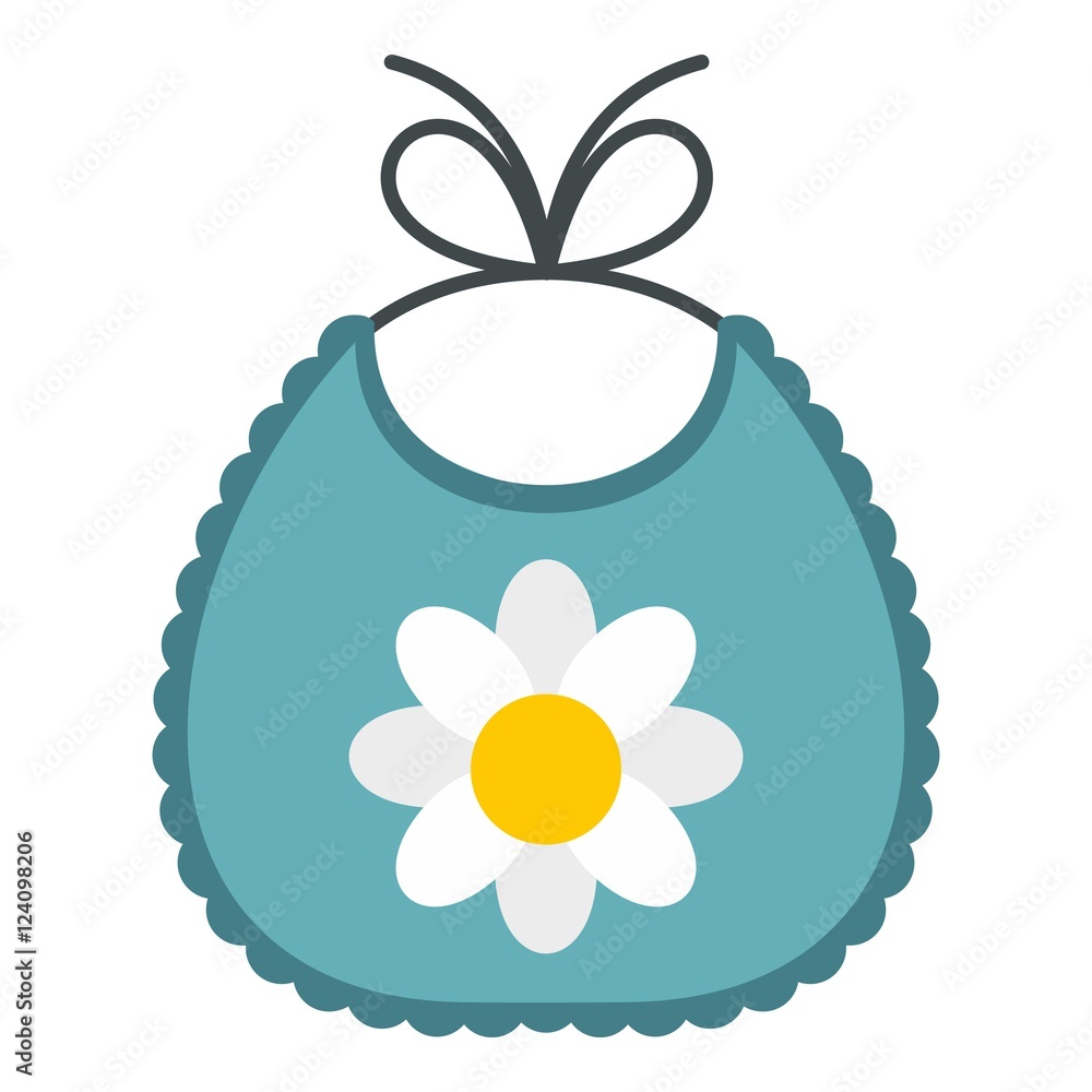 Baby bib icon. Flat illustration of baby bib vector icon for web design Baby bib icon. Flat illustration of baby bib vector icon for web design