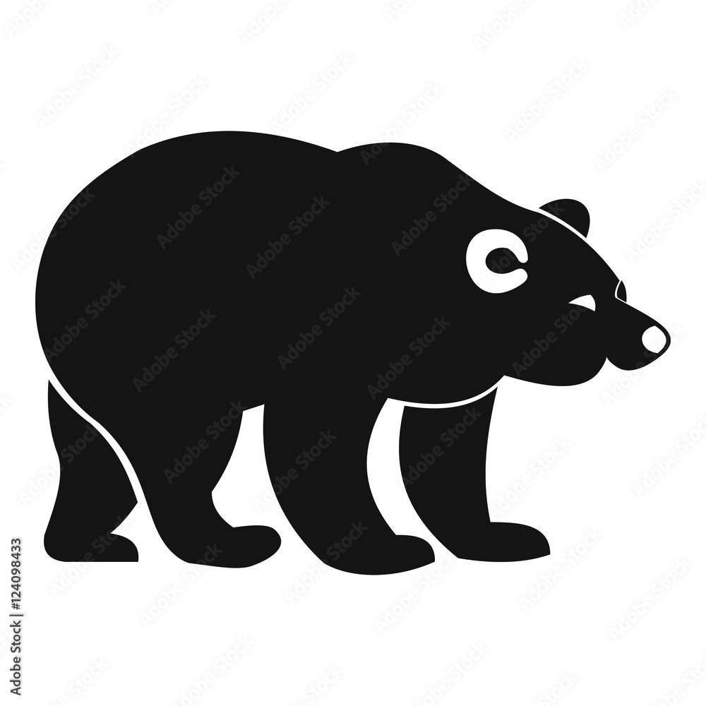 Fototapeta premium Bear icon. Simple illustration of bear vector icon for web