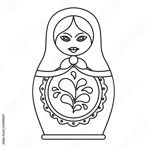 Russian nesting doll icon. Outline illustration of russian nesting doll vector icon for web