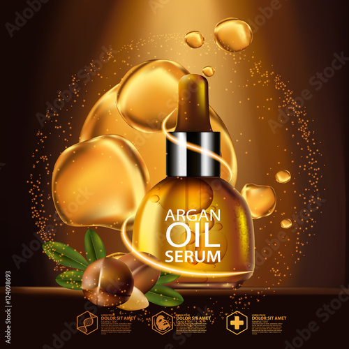 argan oil Serum Skin Care Cosmetic.