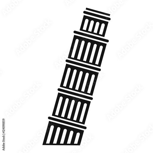 Tower of Pisa icon. Simple illustration of tower of Pisa vector icon for web