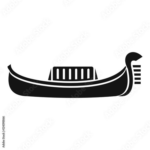 Venice gondola icon. Simple illustration of gondola vector icon for web