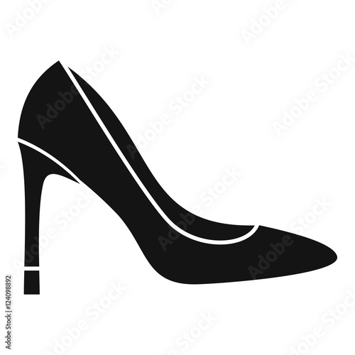 High heel shoe icon. Simple illustration of high heel shoe vector icon for web