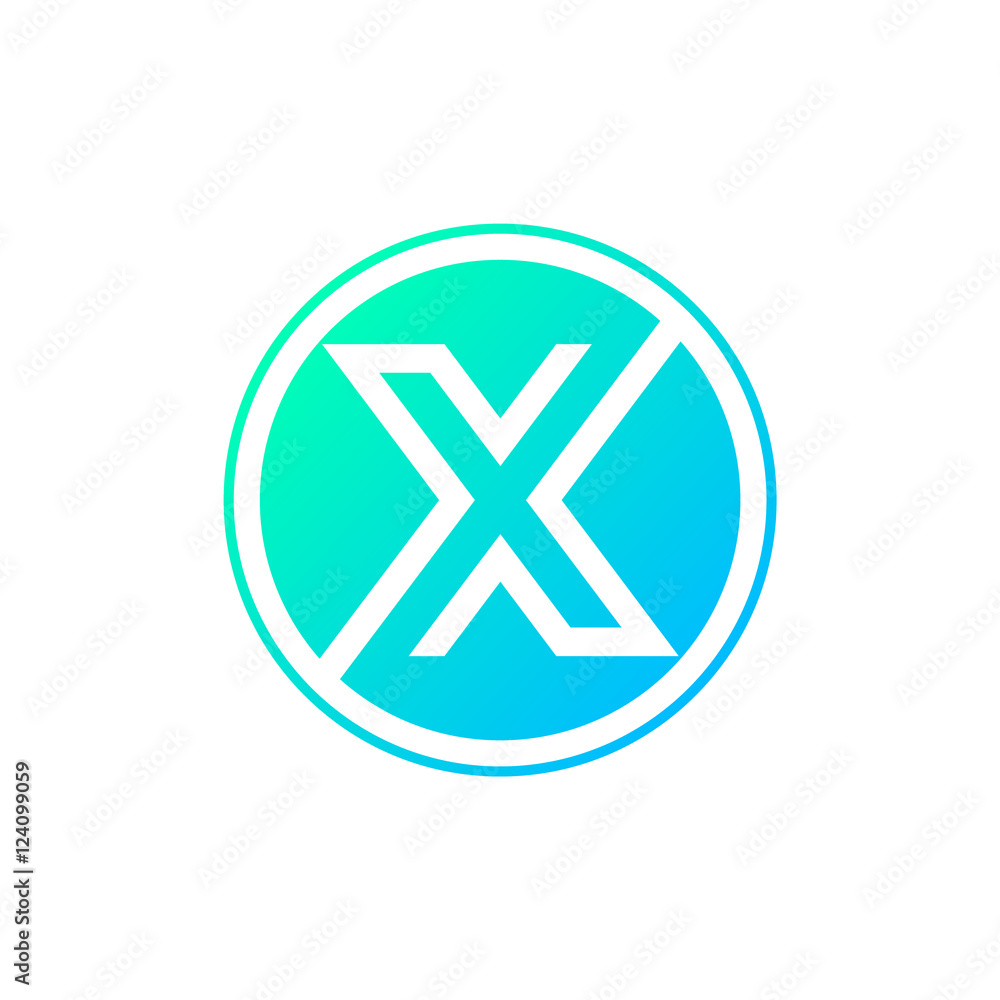 Letter X logo,Circle shape symbol,Digital,Technology,Media Letter X logo,Circle shape symbol,Digital,Technology,Media