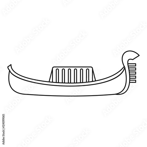 Gondola icon. Outline illustration of gondola vector icon for web