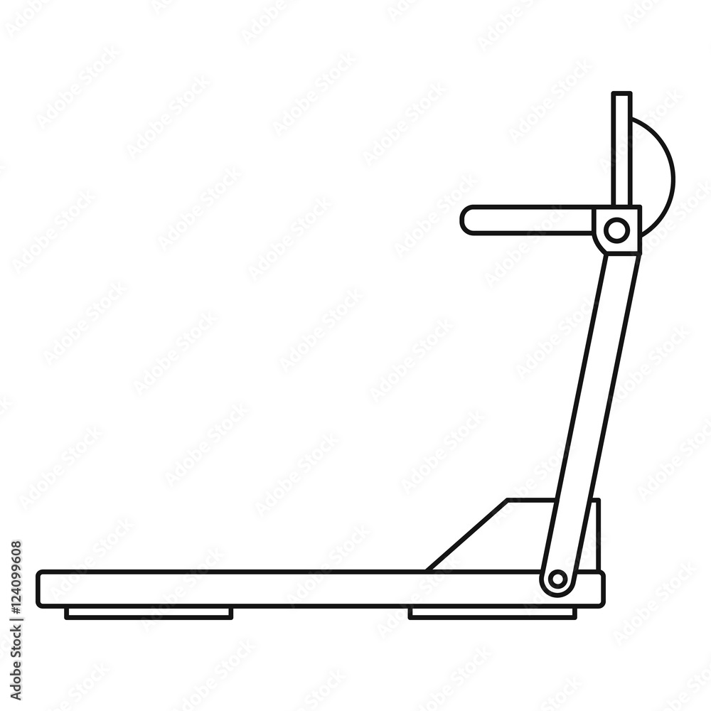Obraz premium Sport treadmill icon. Outline illustration of treadmill vector icon for web