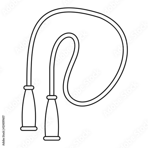 Jumping rope icon. Outline illustration of jumping rope vector icon for web