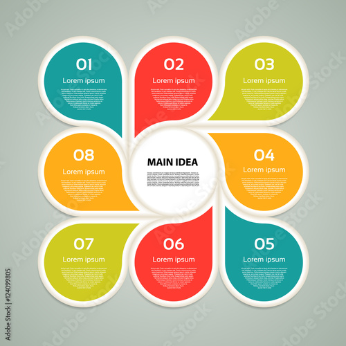 Template for your business presentation with text areas (info graphic)