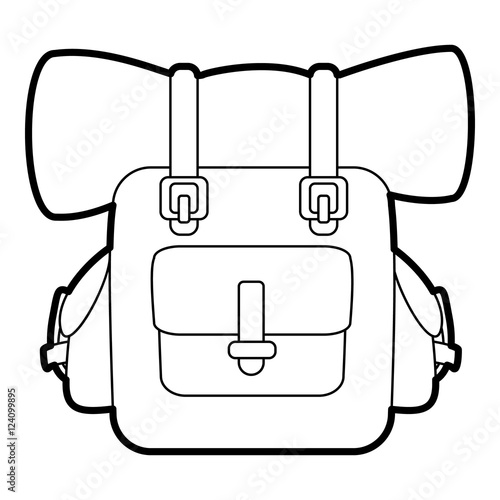 Backpack for travel icon. Outline illustration of backpack for travel vector icon for web design
