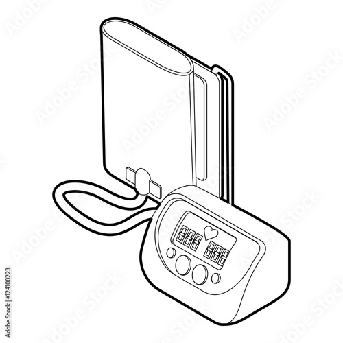 Tonometer icon. Outline illustration of tonometer vector icon for web