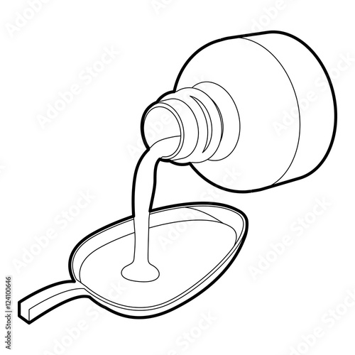Medical syrup icon. Outline illustration of medical syrup vector icon for web