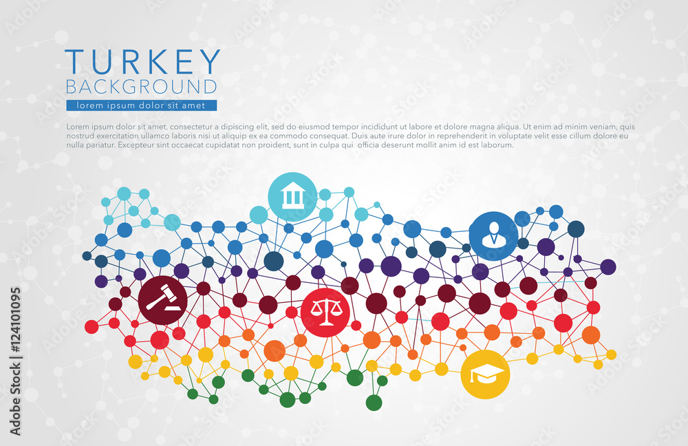 Turkey dotted vector background