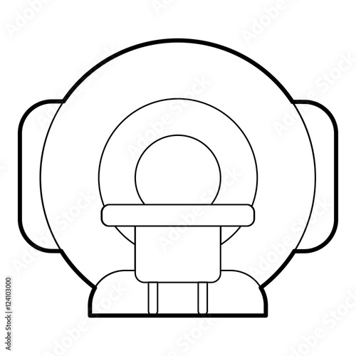 Tomograph icon. Outline illustration of tomograph vector icon for web
