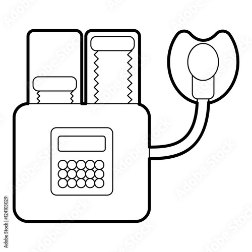 Apparatus for artificial respiration icon. Outline illustration of apparatus for artificial respiration vector icon for web