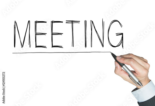 meeting written by hand
