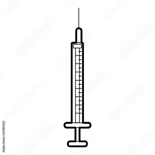 Little syringe icon. Outline illustration of little syringe vector icon for web