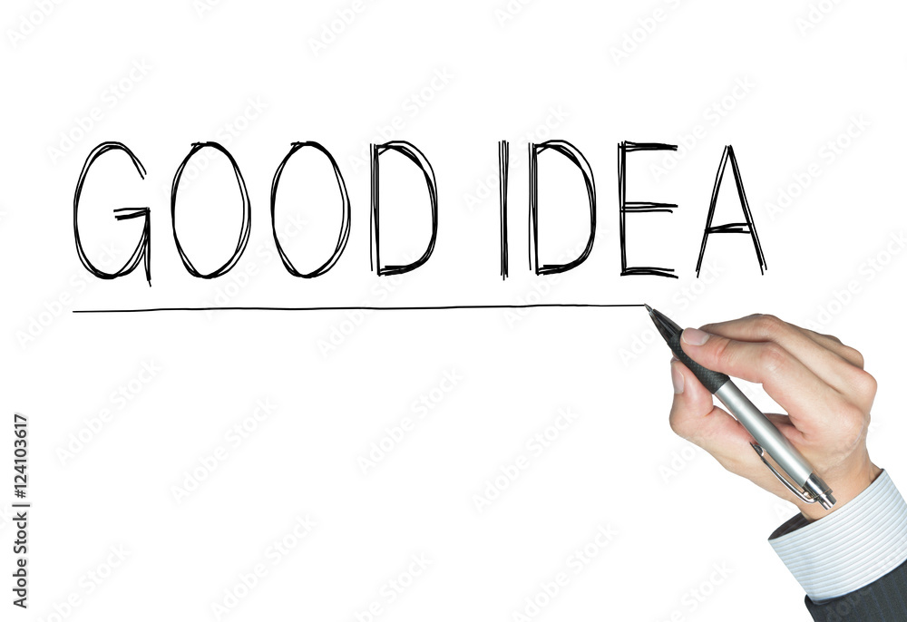 good idea written by hand good idea written by hand