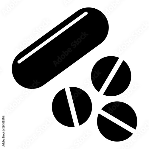 Vitamins pills icon. Simple illustration of vitamins pills vector icon for web