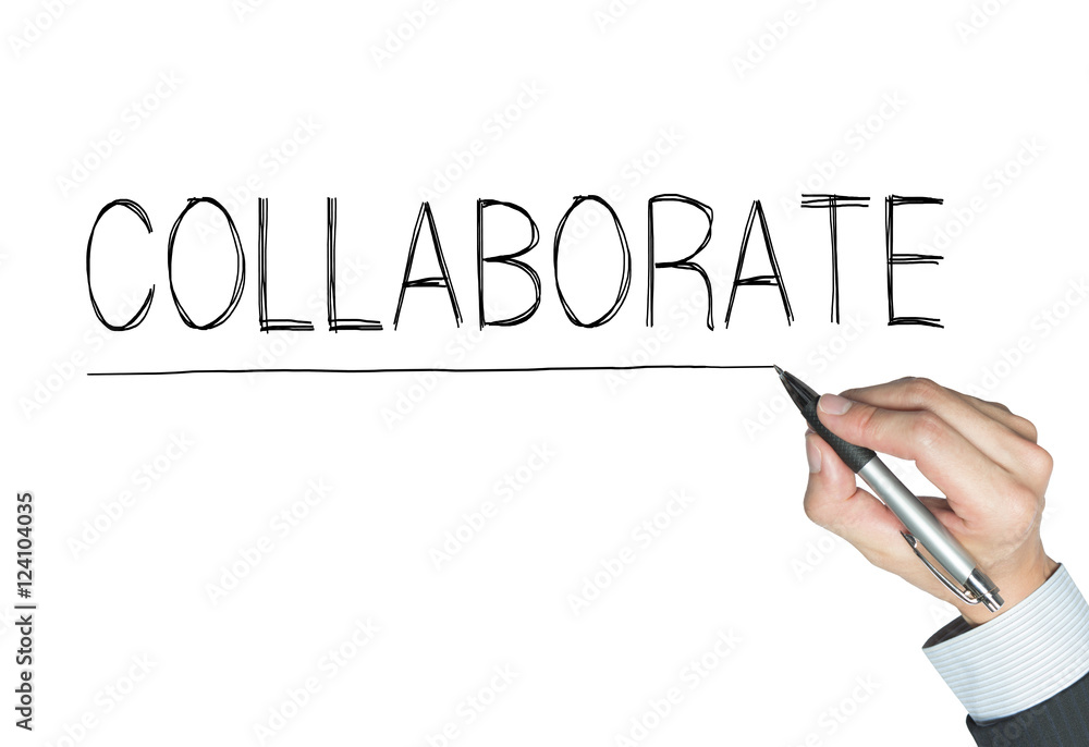 collaborate written by hand collaborate written by hand