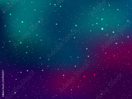 Space background with stars and patches of light. Abstract astronomical galaxie illustration.
