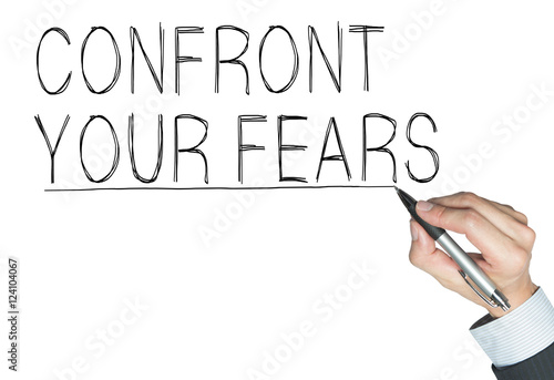 confront fears written by hand