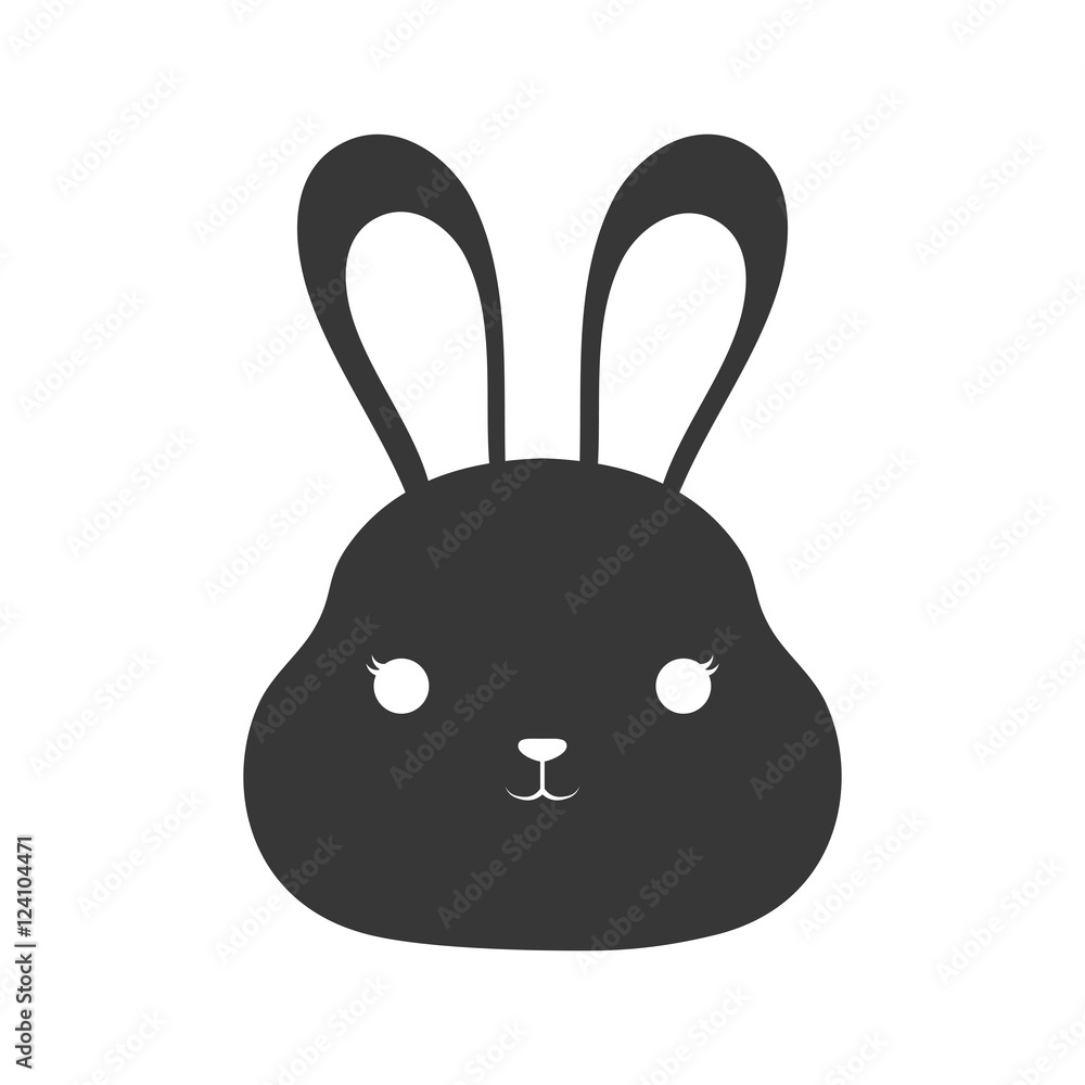 cute rabbit isolated icon vector illustration design cute rabbit isolated icon vector illustration design