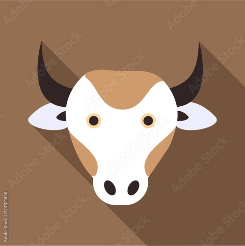 Cow icon. Flat illustration of cow vector icon for web