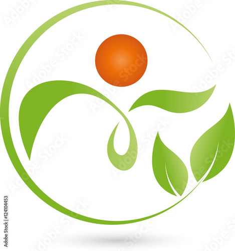 Mensch, Pflanze, Blätter, Heilpraktiker, Logo