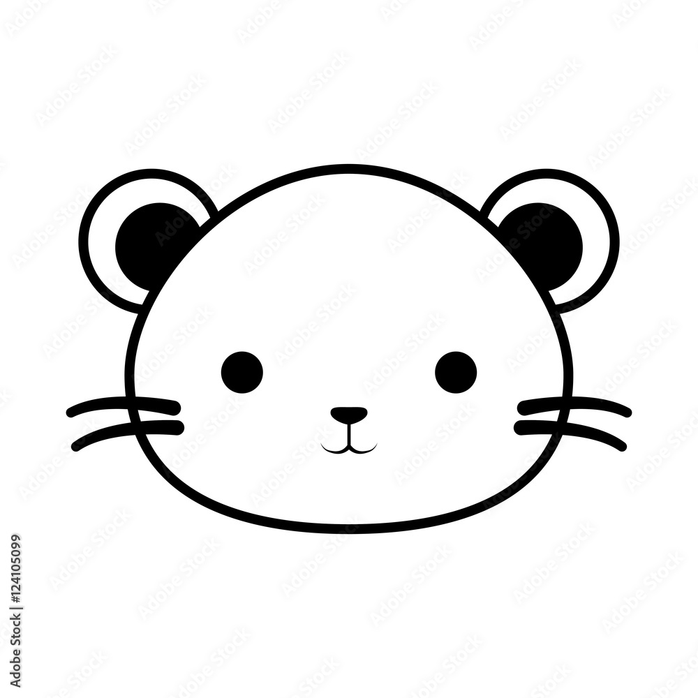 Fototapeta premium cute mouse isolated icon vector illustration design