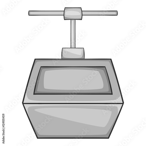 Funicular icon. Gray monochrome illustration of funicular vector icon for web