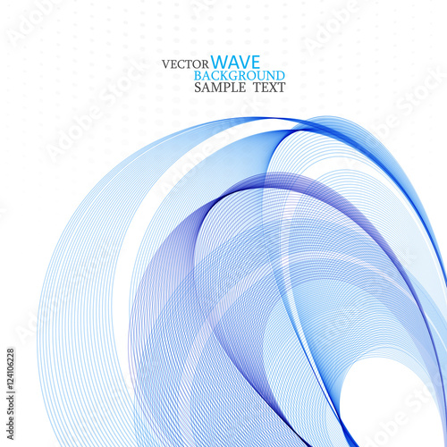 Abstract background Blue wave in circle Vector illustration