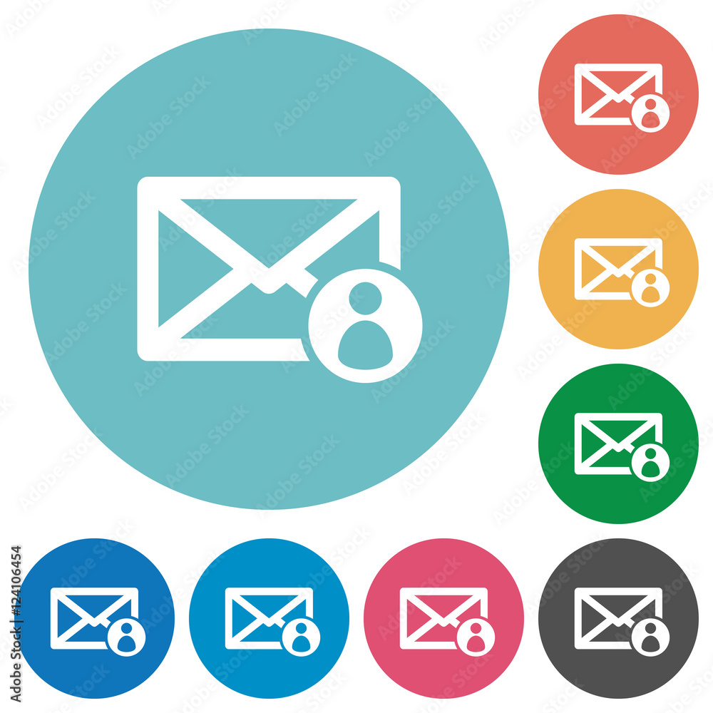 Flat mail sender icons Flat mail sender icons