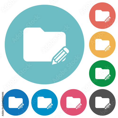 Flat edit folder icons