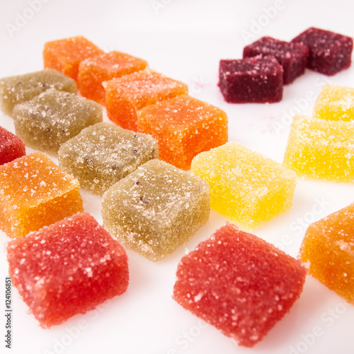 Various flavors of jelly candies.