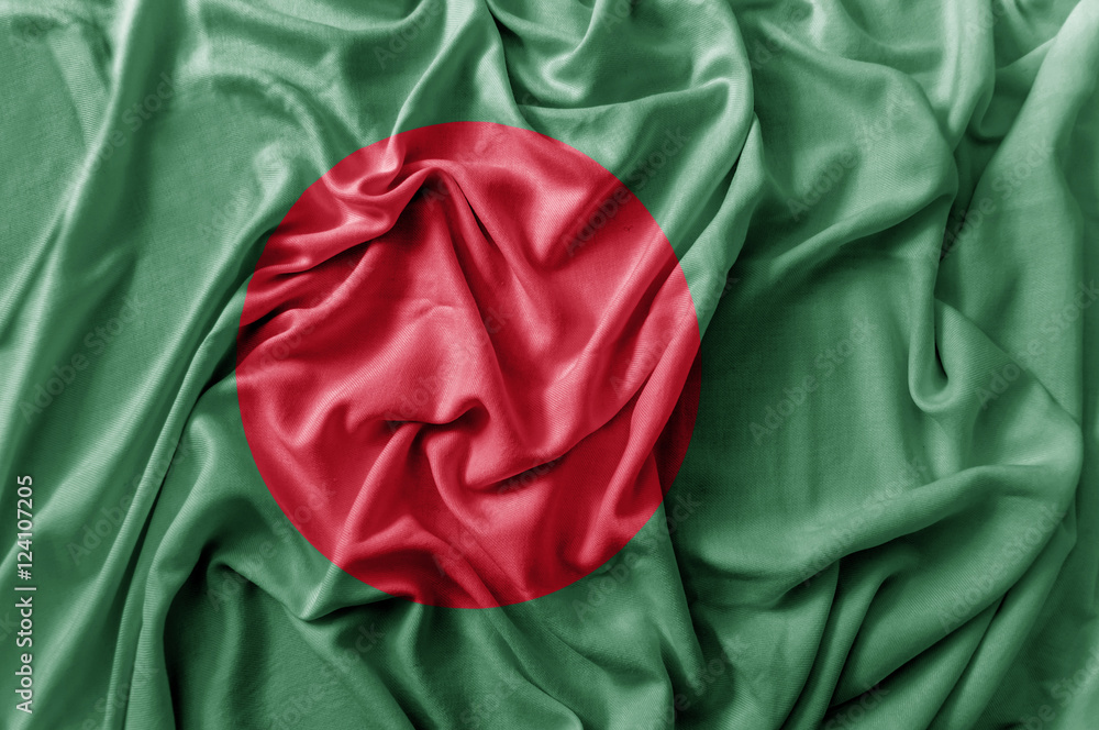 Ruffled waving Bangladesh flag Ruffled waving Bangladesh flag