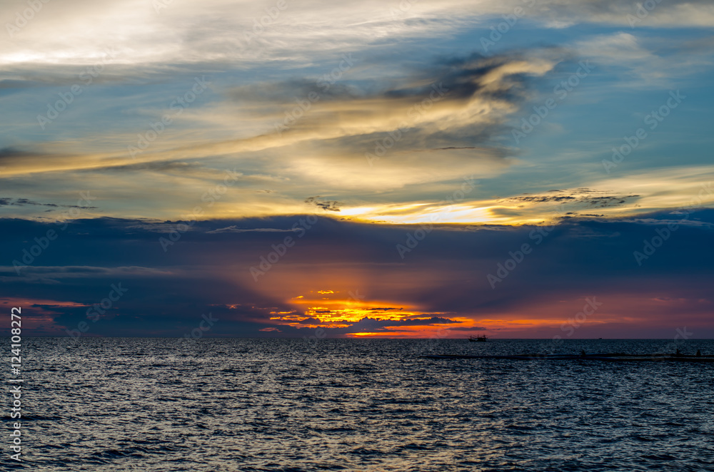Sunset over the sea Sunset over the sea