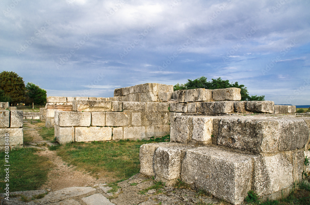 Ruins of the old Bulgarian capital - Pliska