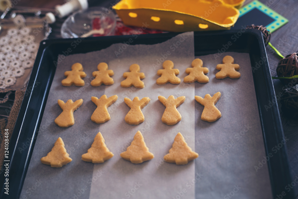 Preparation of gingerbread cookies.Ingredients necessary to make Preparation of gingerbread cookies.Ingredients necessary to make