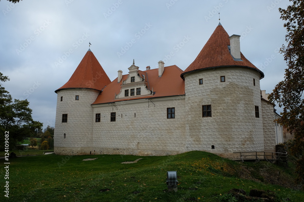 BAUSKA, LATVIA Exterior of the Bauska castle in Bauska, Latvia
