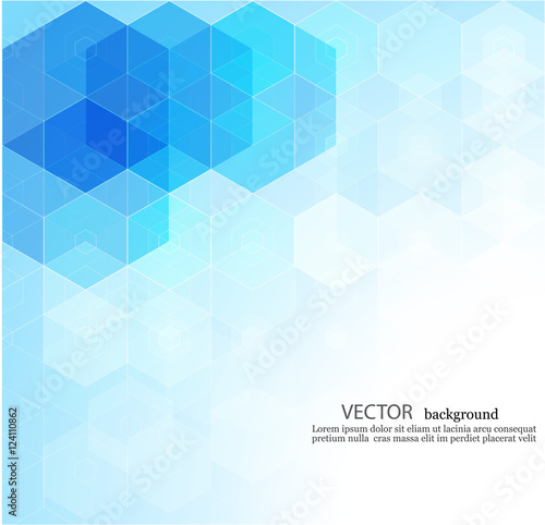 Vector Abstract science Background. Hexagon geometric design.