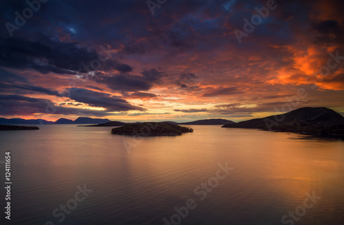 Sunrise in Nidri Lefkas island Greece © Netfalls