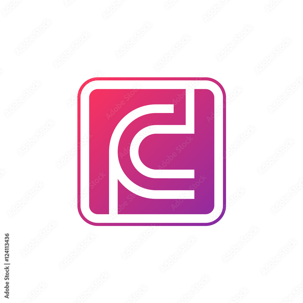 Letter C logo,Rounded rectangle shape symbol,Digital,Technology,Media Letter C logo,Rounded rectangle shape symbol,Digital,Technology,Media